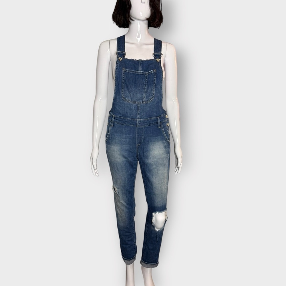 Mavi Straight Leg Denim Overalls